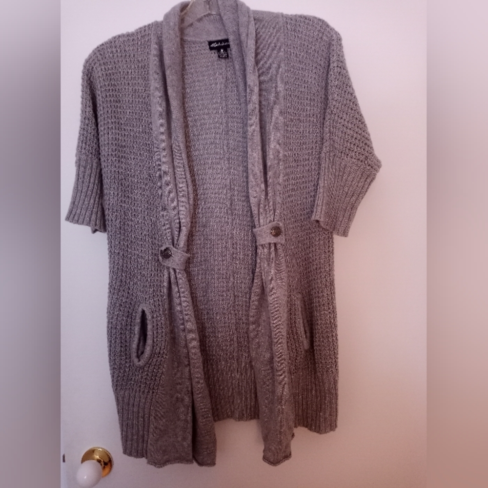 Long cardigan grey sweater